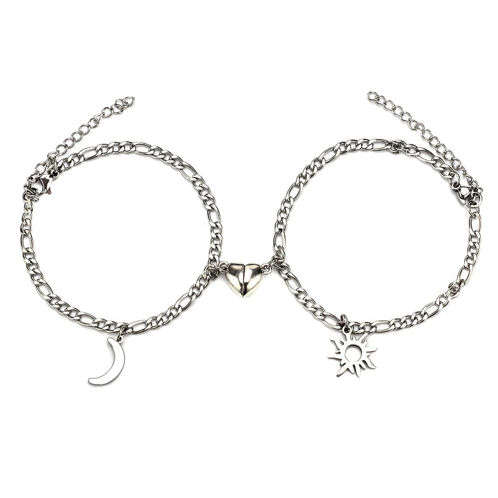 Pulseras magnéticas sol y luna para parejas