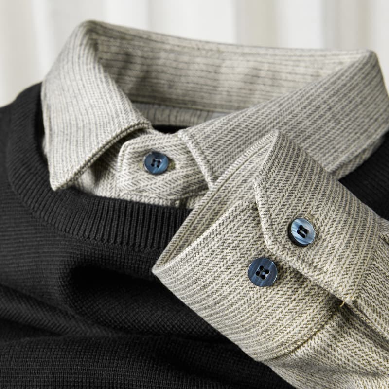Suéter grueso de dos piezas para hombre en invierno