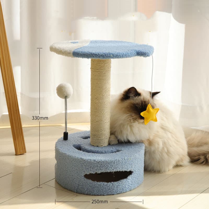 Marco de escalada pequeño para gatitos con tabla de sisal