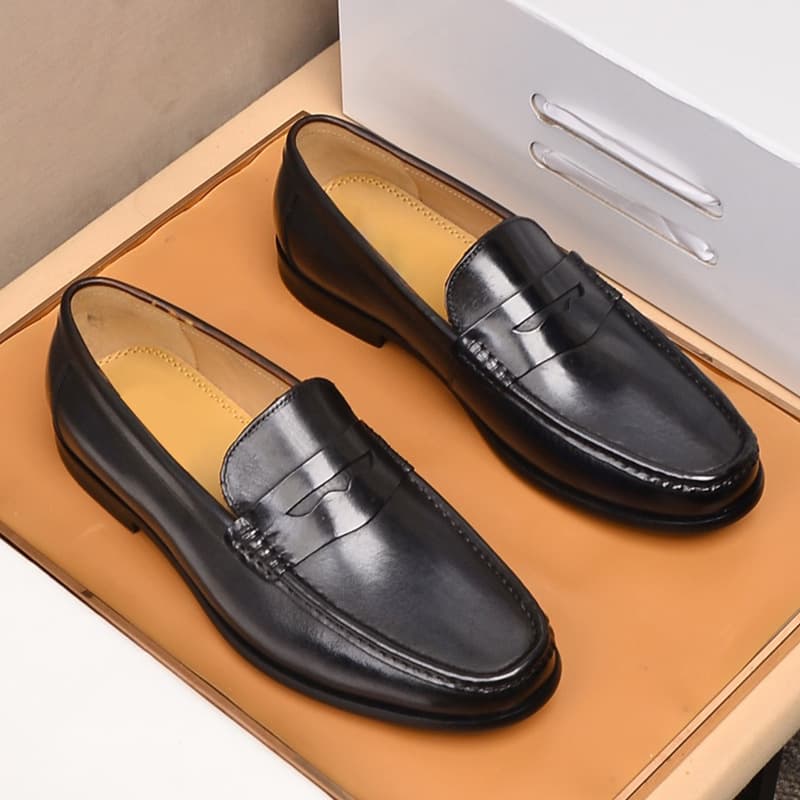 Zapatos de cuero casual transpirable para hombres