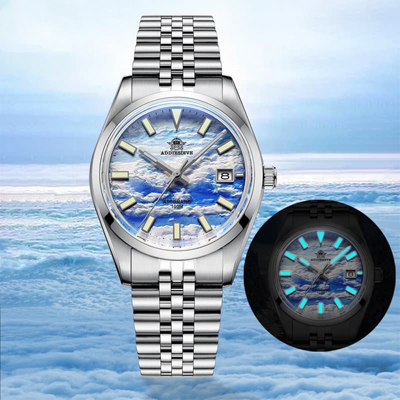 Reloj automático mecánico luminoso impermeable para hombre