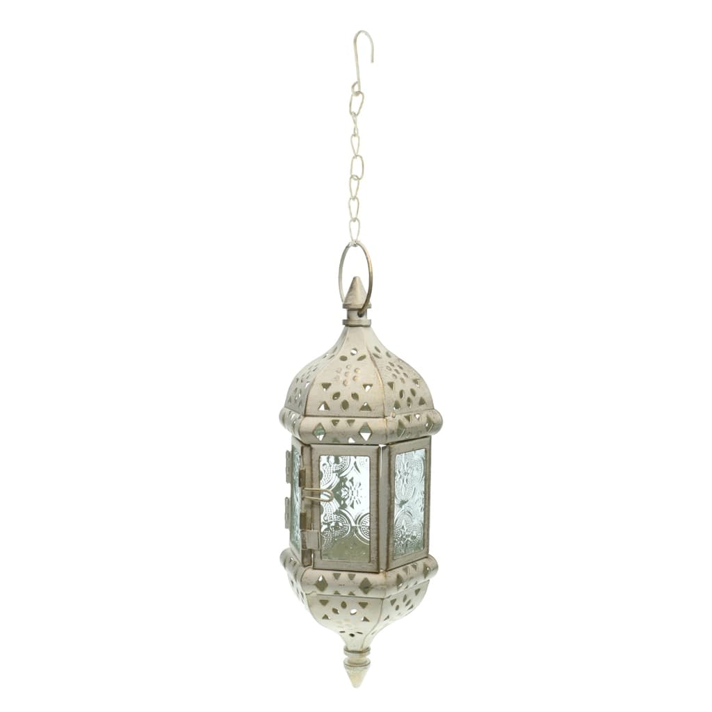 Candelero marroquí de vidrio con luz suave