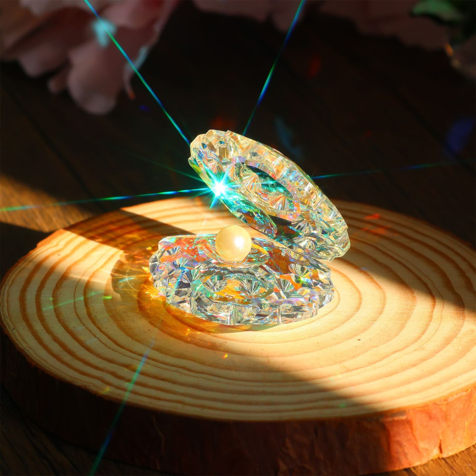 Decoración de hogar en cristal perlado