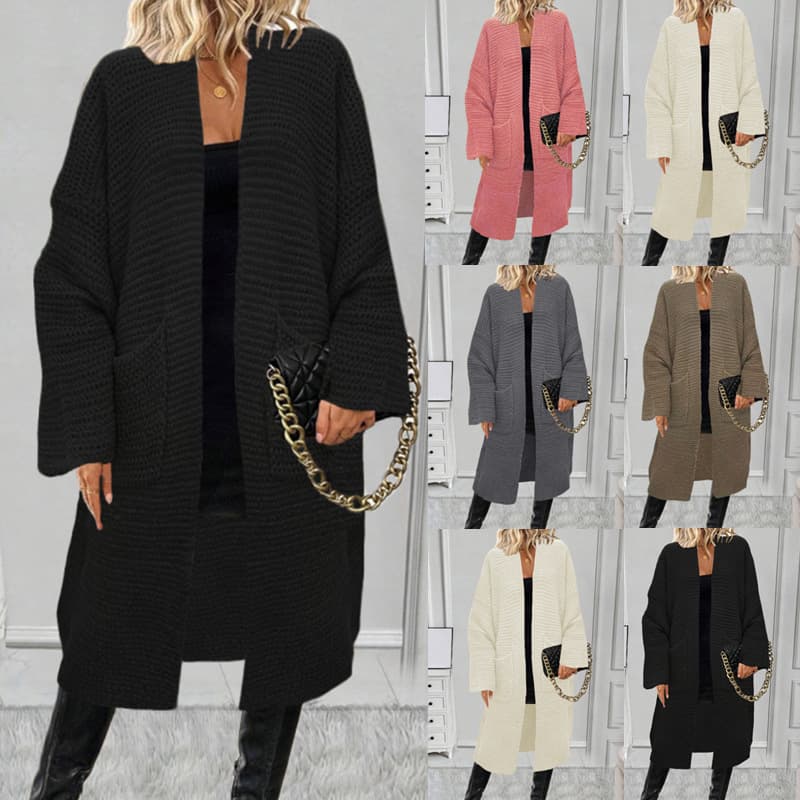 Cardigan mujer lana gruesa suelta