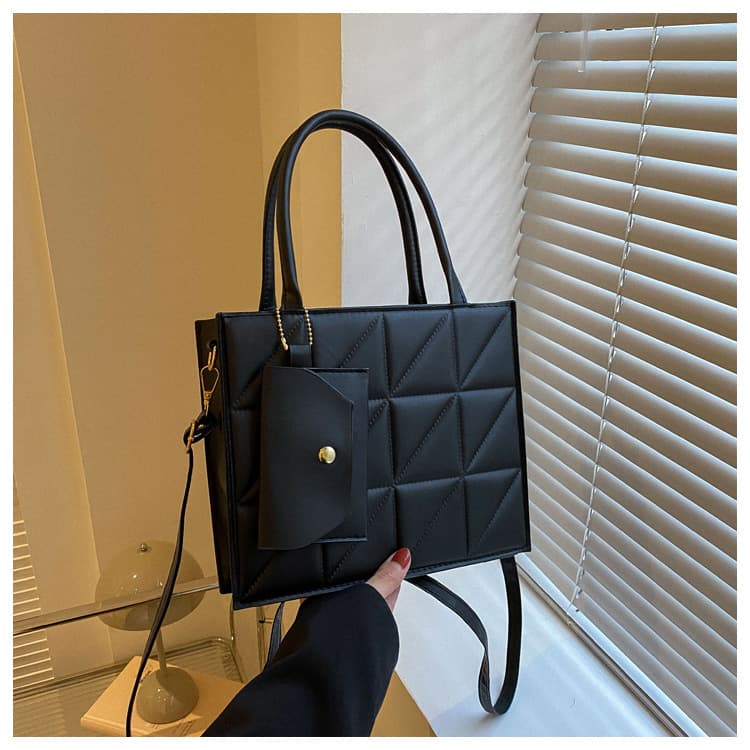 Bolsa de cuadros con cartera pequeña, elegante y portátil