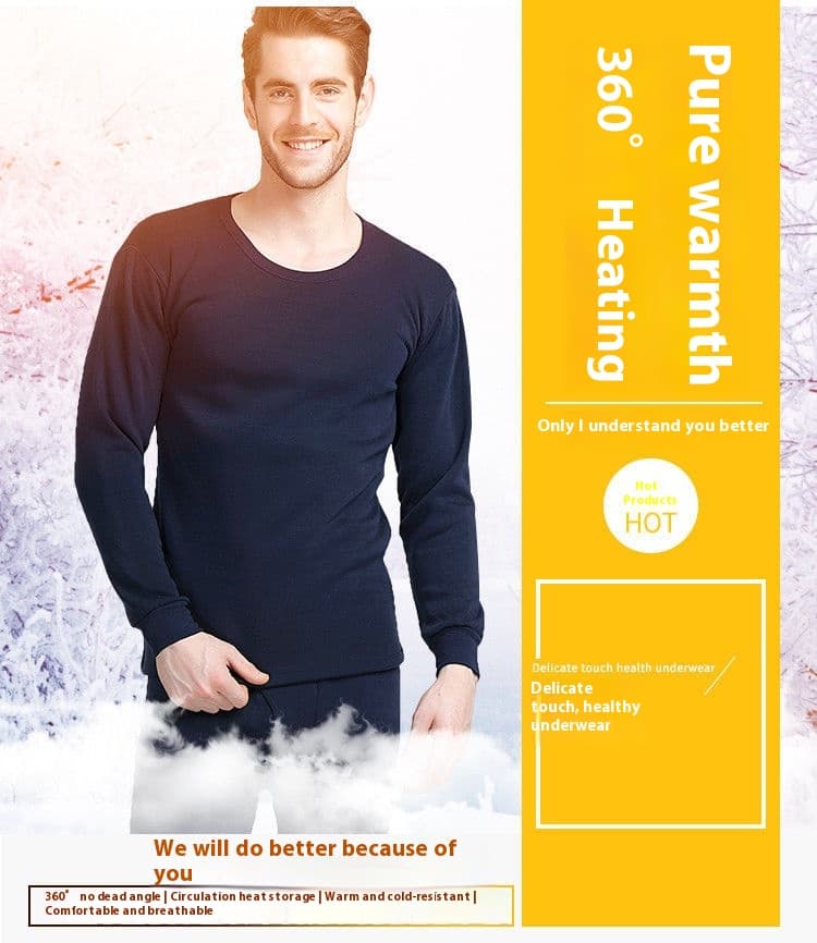 Ropa térmica acolchada para hombre, set top y pantalón