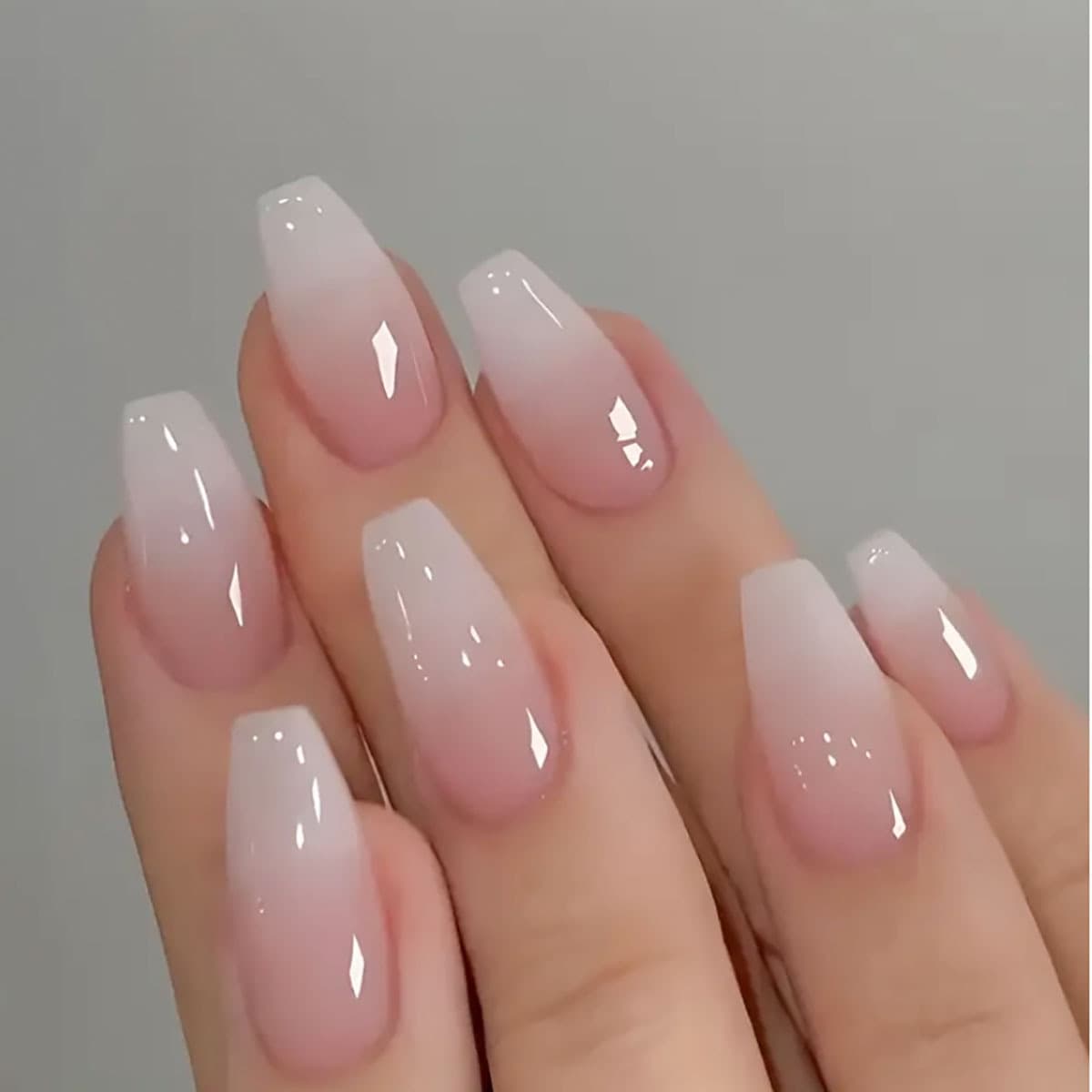 Uñas postizas con degradado desprendibles