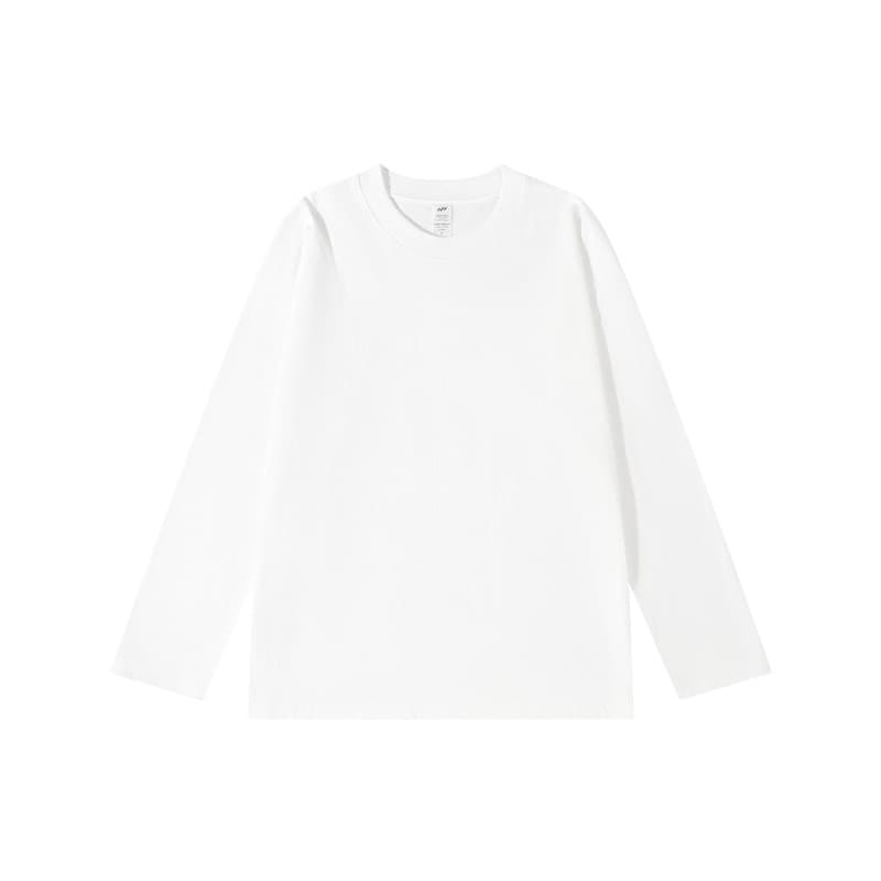 Camiseta algodón manga larga cuello redondo para hombre