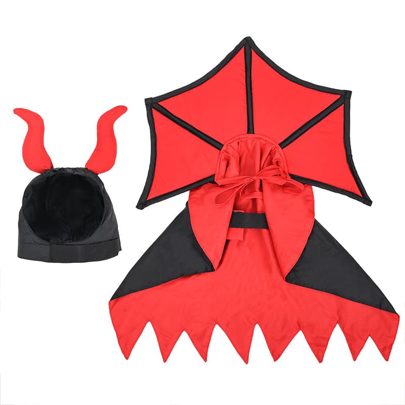 Disfraz de vampiro para mascotas con capa y sombrero