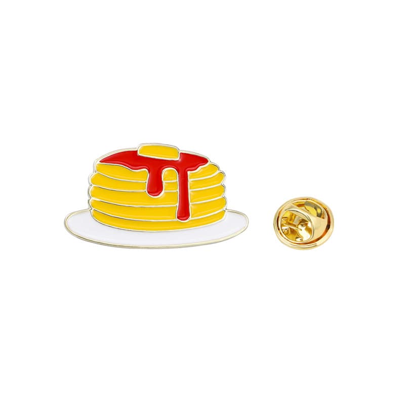 Broche de gota de aceite con diseño de comida adorable