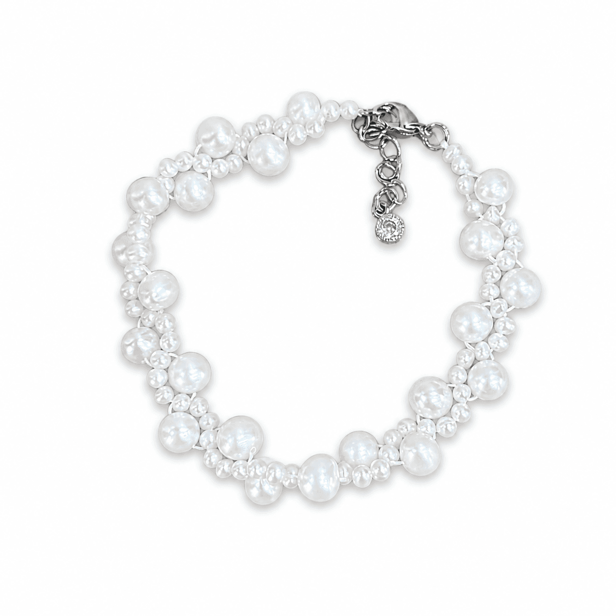 Pulsera elegante de perlas naturales