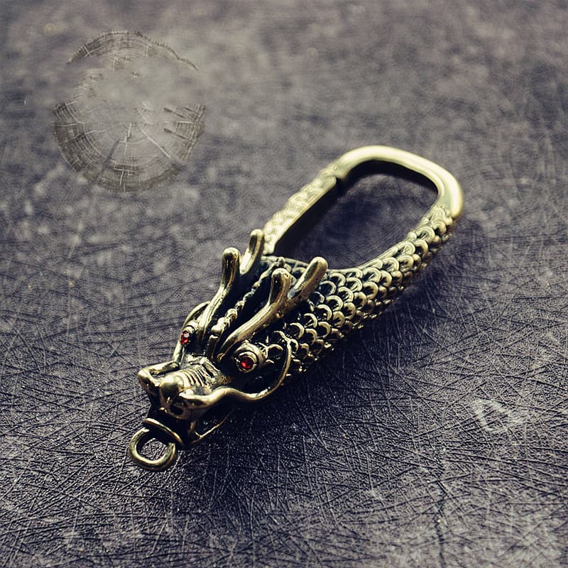 Llavero de grifo de cobre estilo chino decorativo