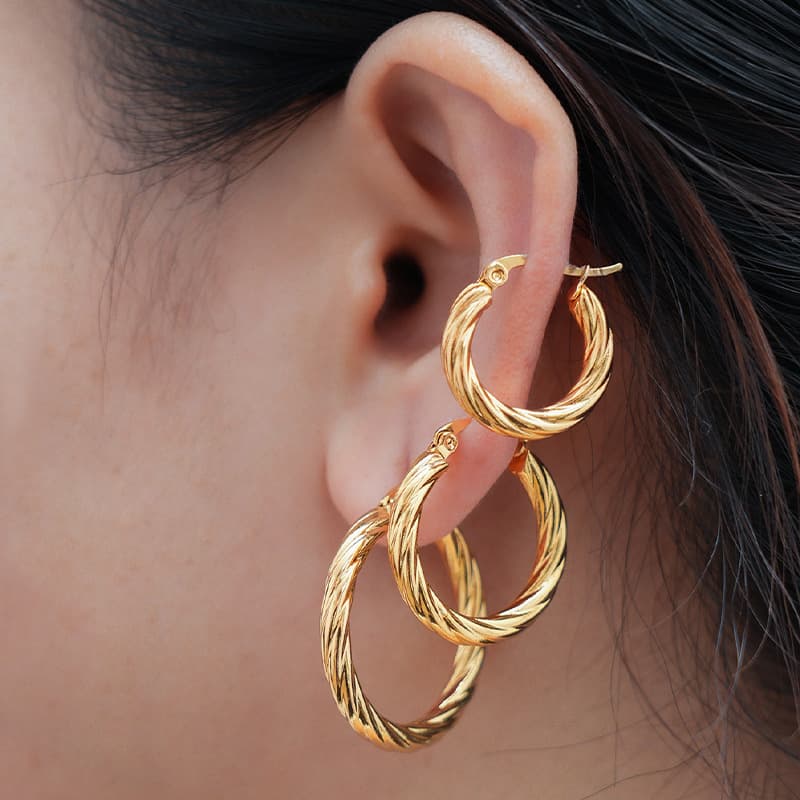 Aretes redondos de acero inoxidable estilo retro