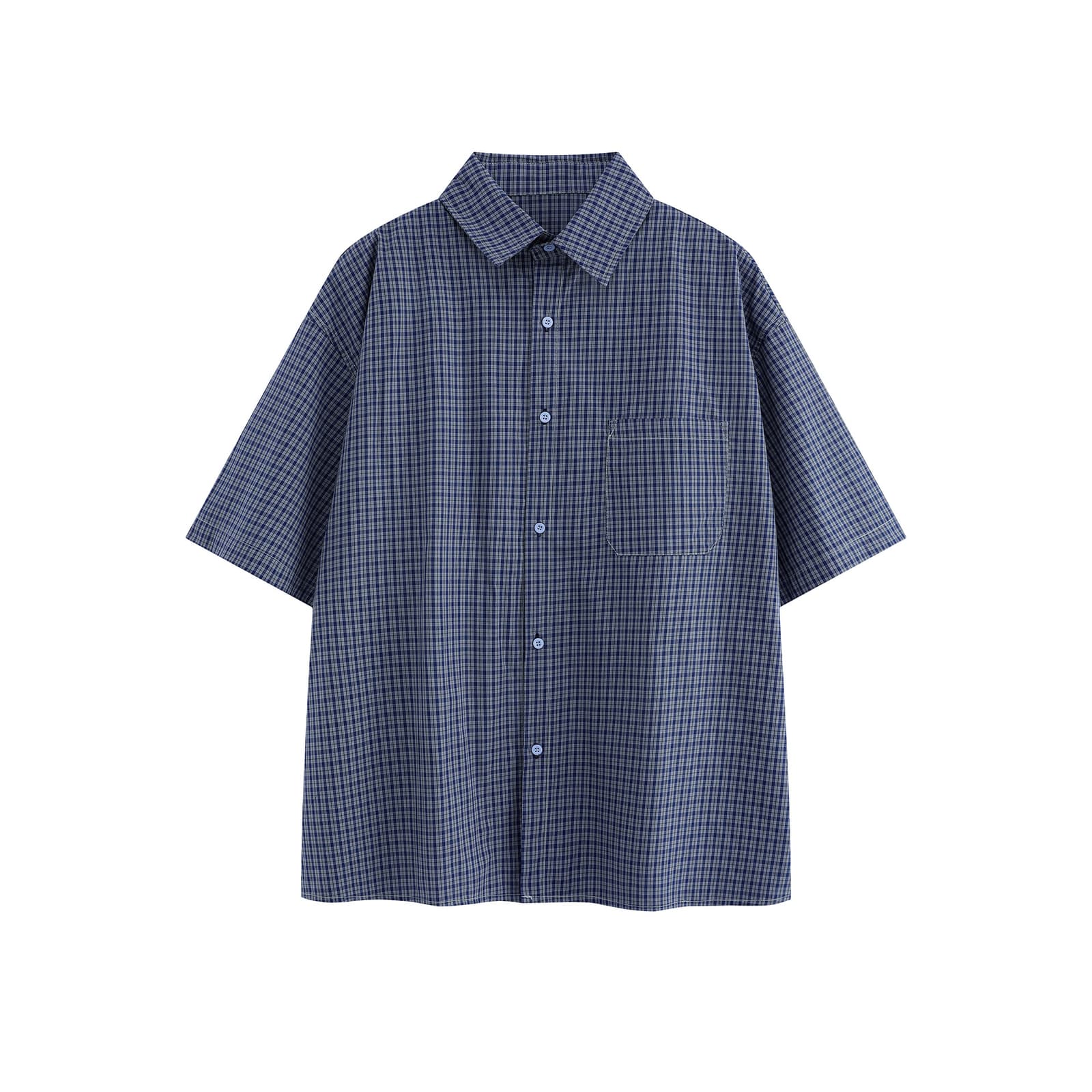 Camisa suelta versátil de mangas medias para parejas