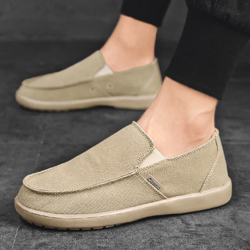Zapatos lona bajos cómodos versátiles respirable