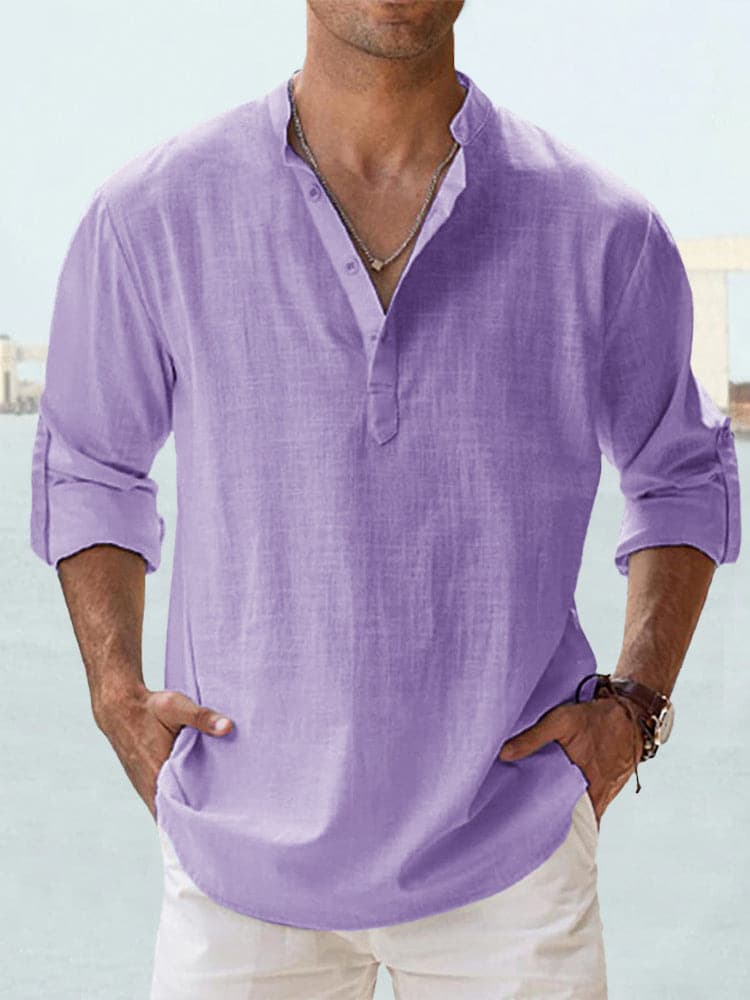Camisa deportiva casual holgada de algodón