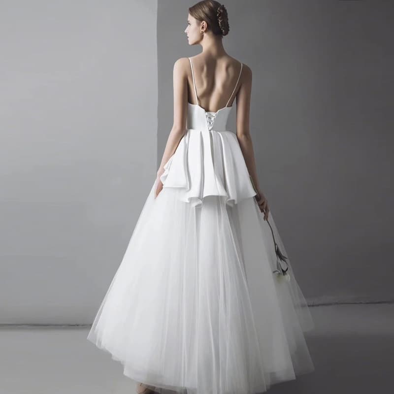 Vestido de novia en poliéster talla grande