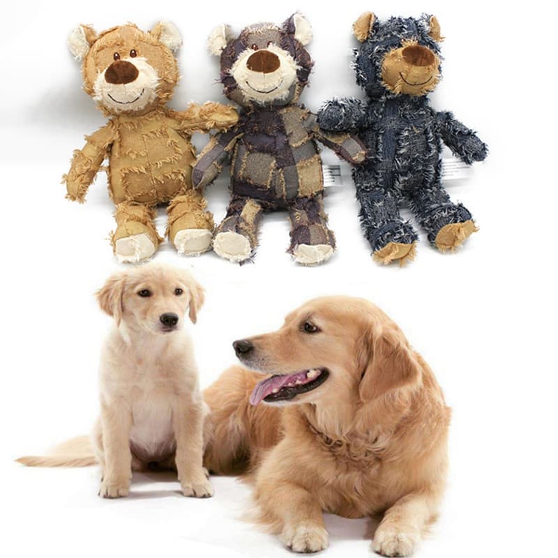 Juguete de peluche para perro con sonido y función masticable