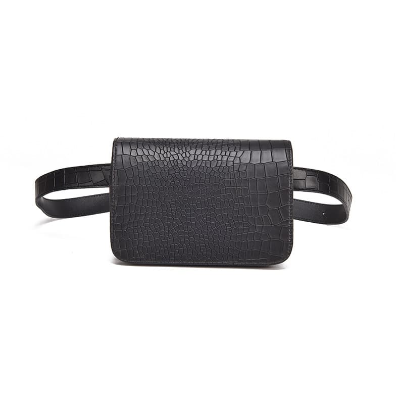 Bolsa mensajera de hombro con textura de cocodrilo