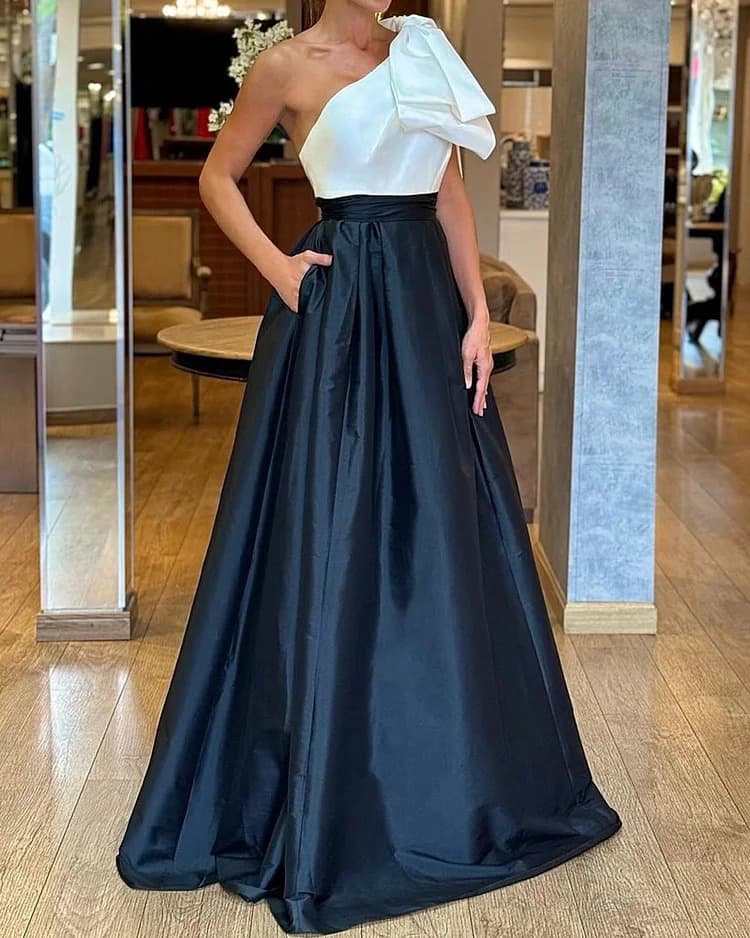 Vestido verano mujer hombro descubierto color sólido