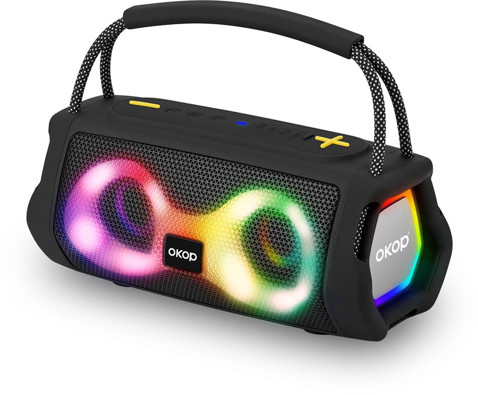 Parlante inalámbrico portátil Bluetooth con iluminación RGB