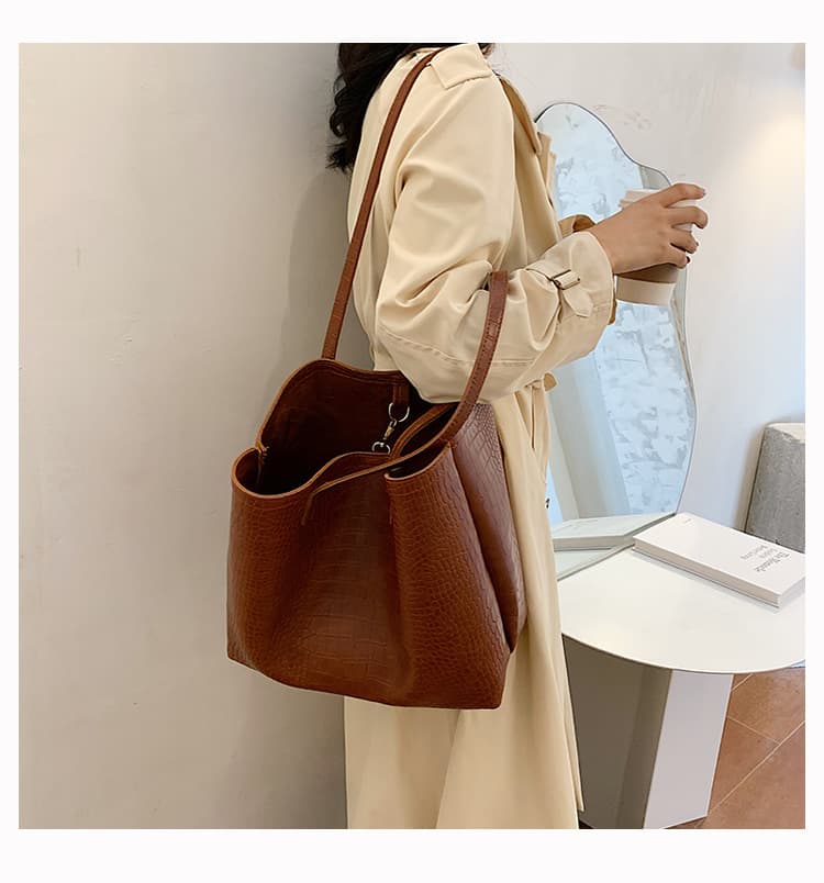 Bolso de hombro estilo occidental de cuero PU
