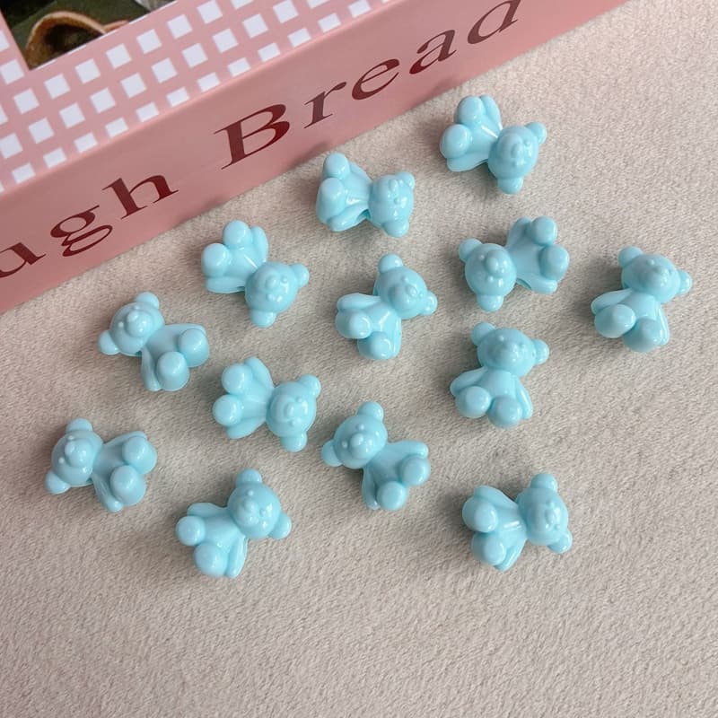 Cuentas acrílicas osos pequeños adorables colores mixtos