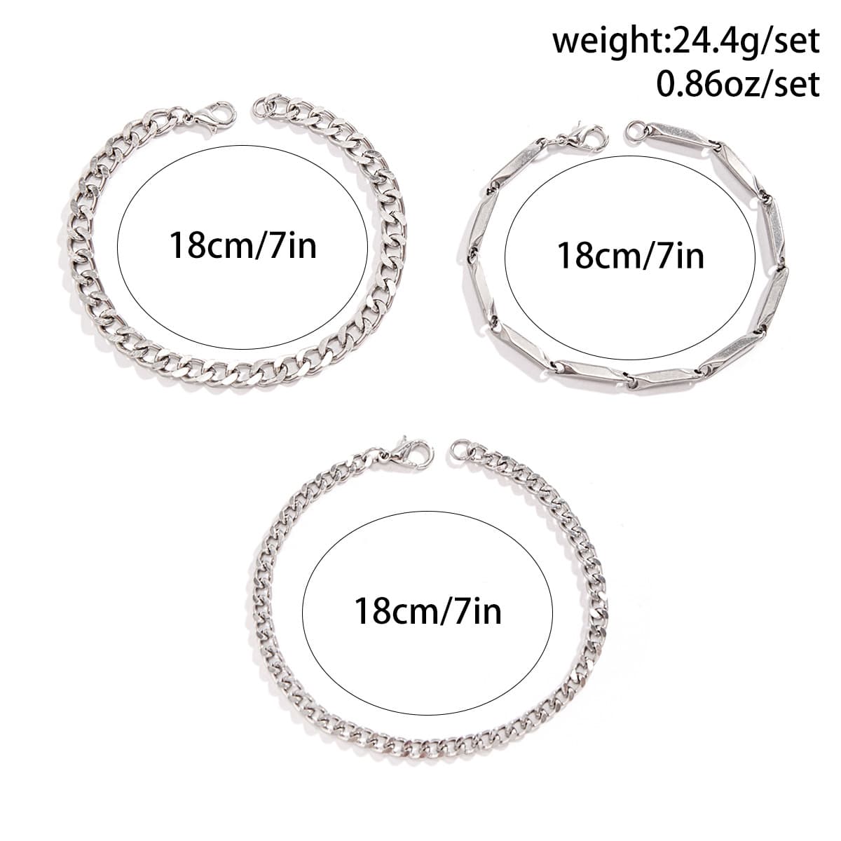 Pulsera de acero inoxidable capas hombre