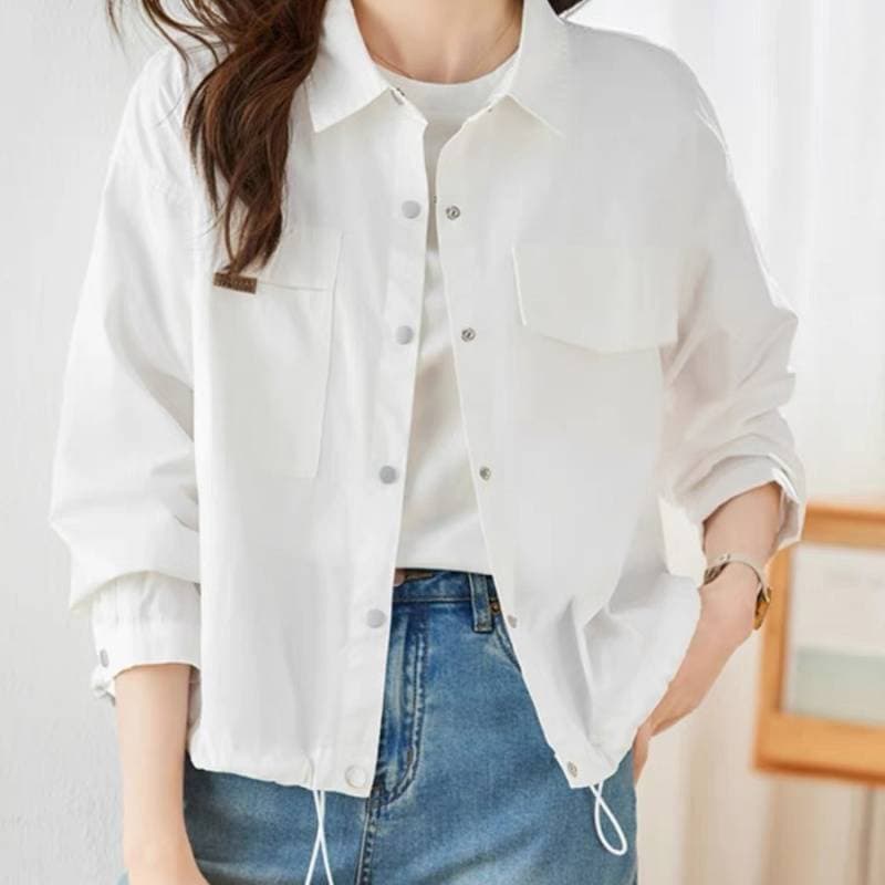 Blusa estilo vaquero retro de manga larga