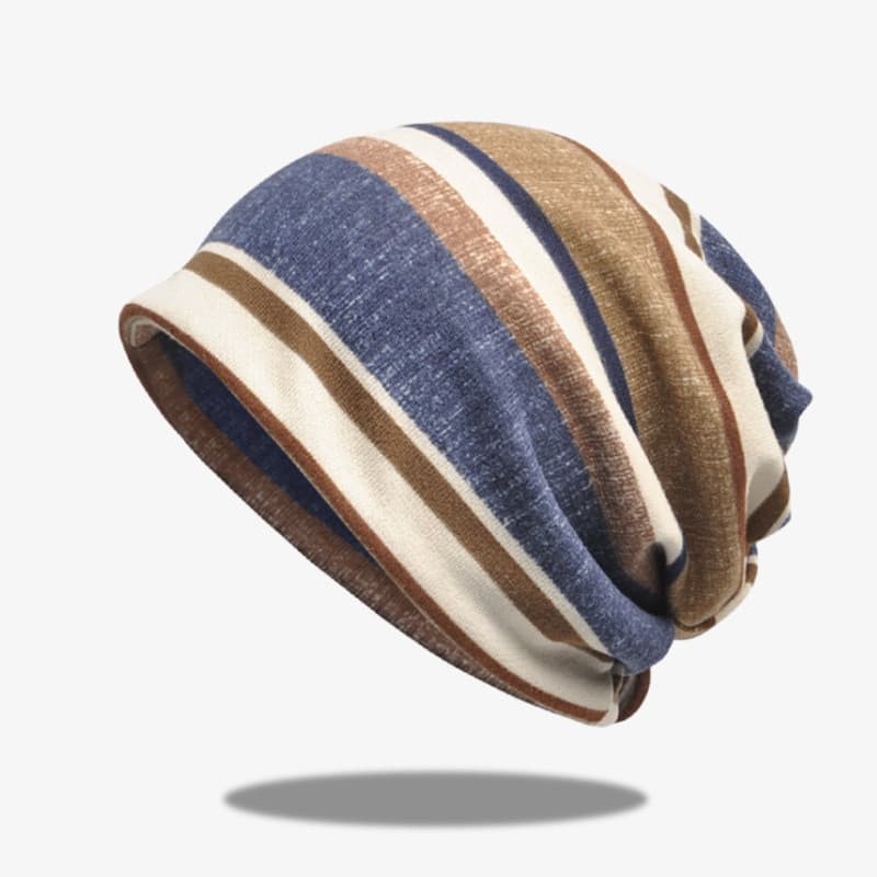 Gorro unisex a rayas cálido y versátil