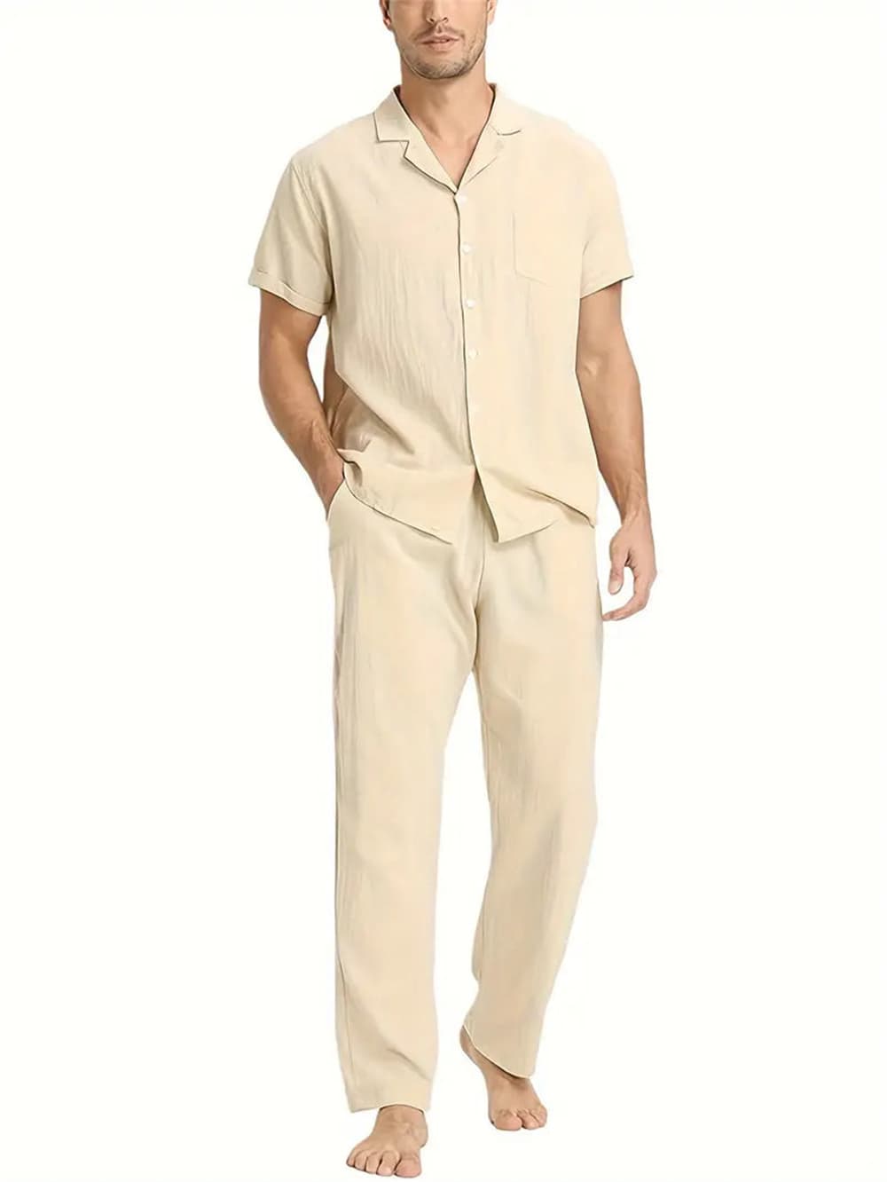 Traje deportivo casual de manga corta para hombre