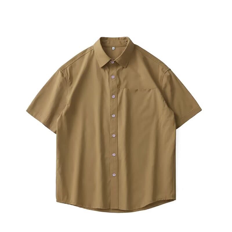 Camisa de hombre manga corta, estilo americano de calidad robusta