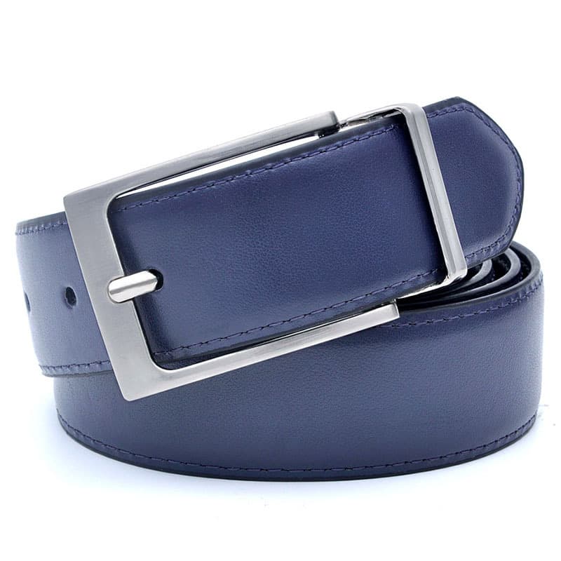 Cinturón casual para hombre con hebilla de pasador rotativa