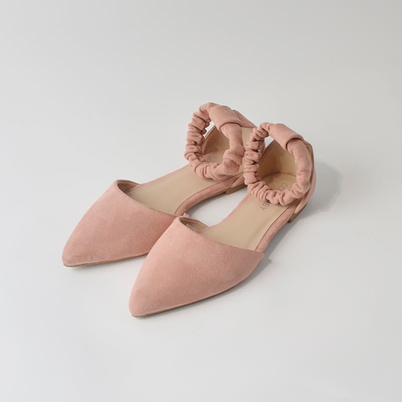 Sandalias de satín con punta puntiaguda para mujer