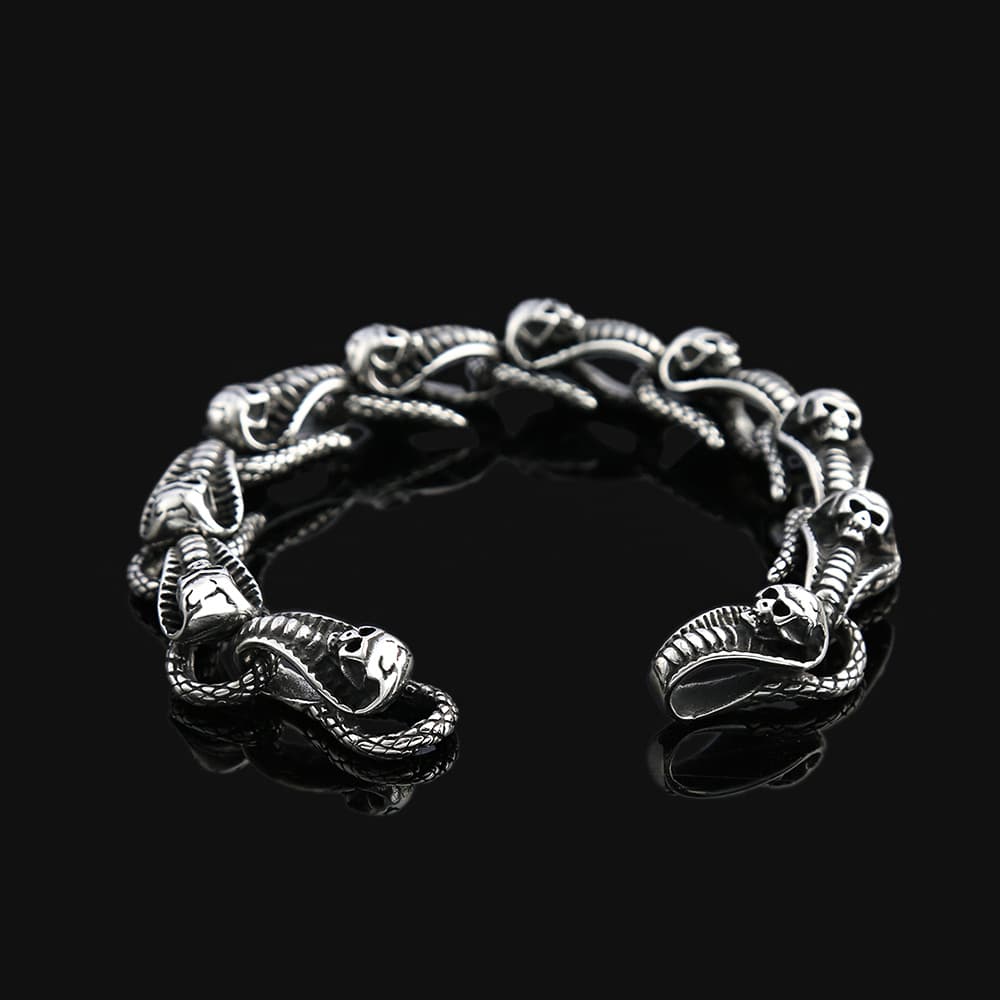 Pulsera de acero inoxidable calavera para hombre
