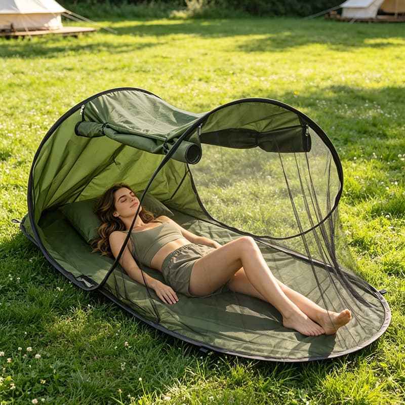 Red de mosquitos emergente portátil para acampar