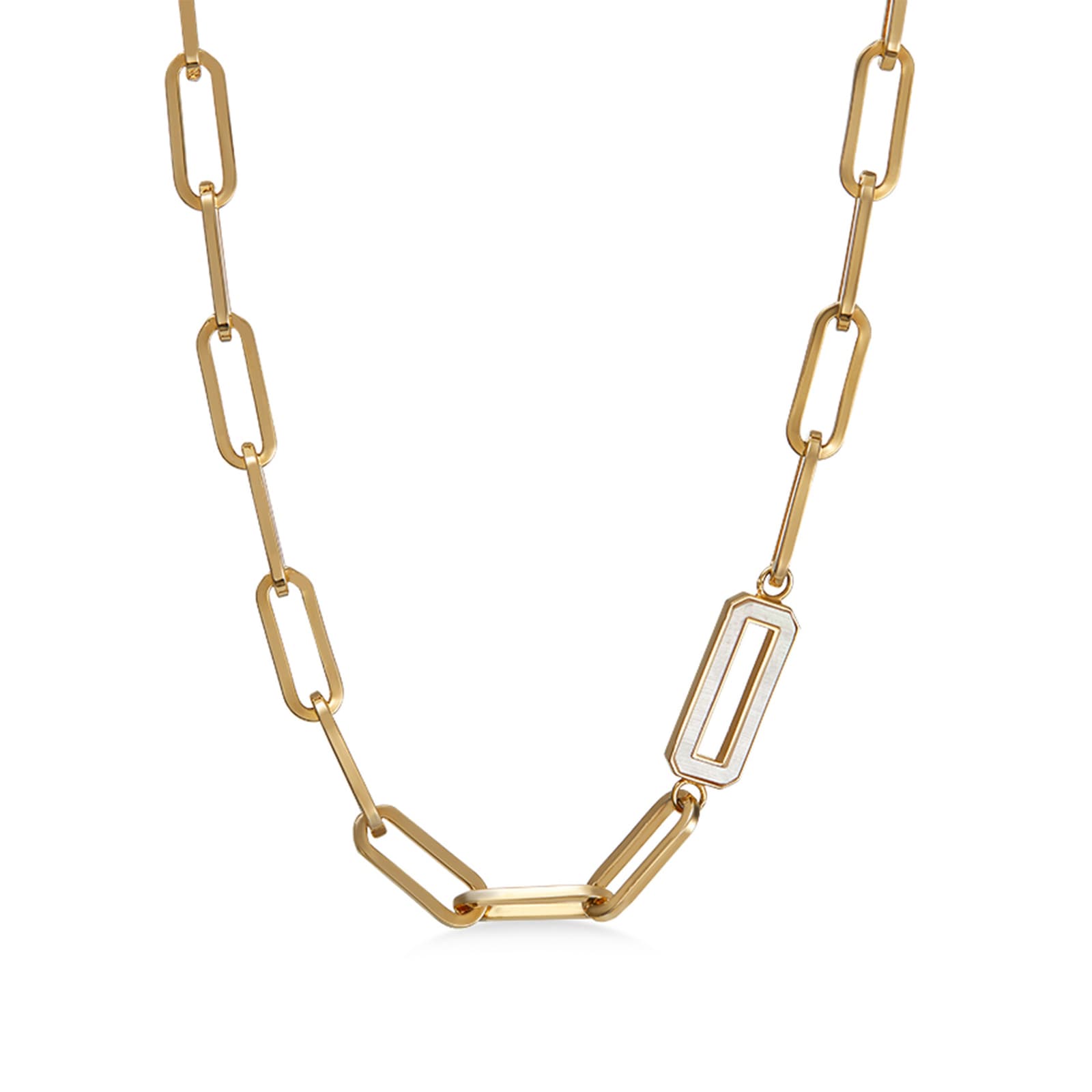 Collar retro con hebilla de concha blanca