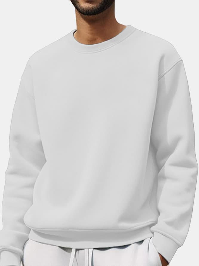 Sudadera de terciopelo con cuello redondo y mangas largas