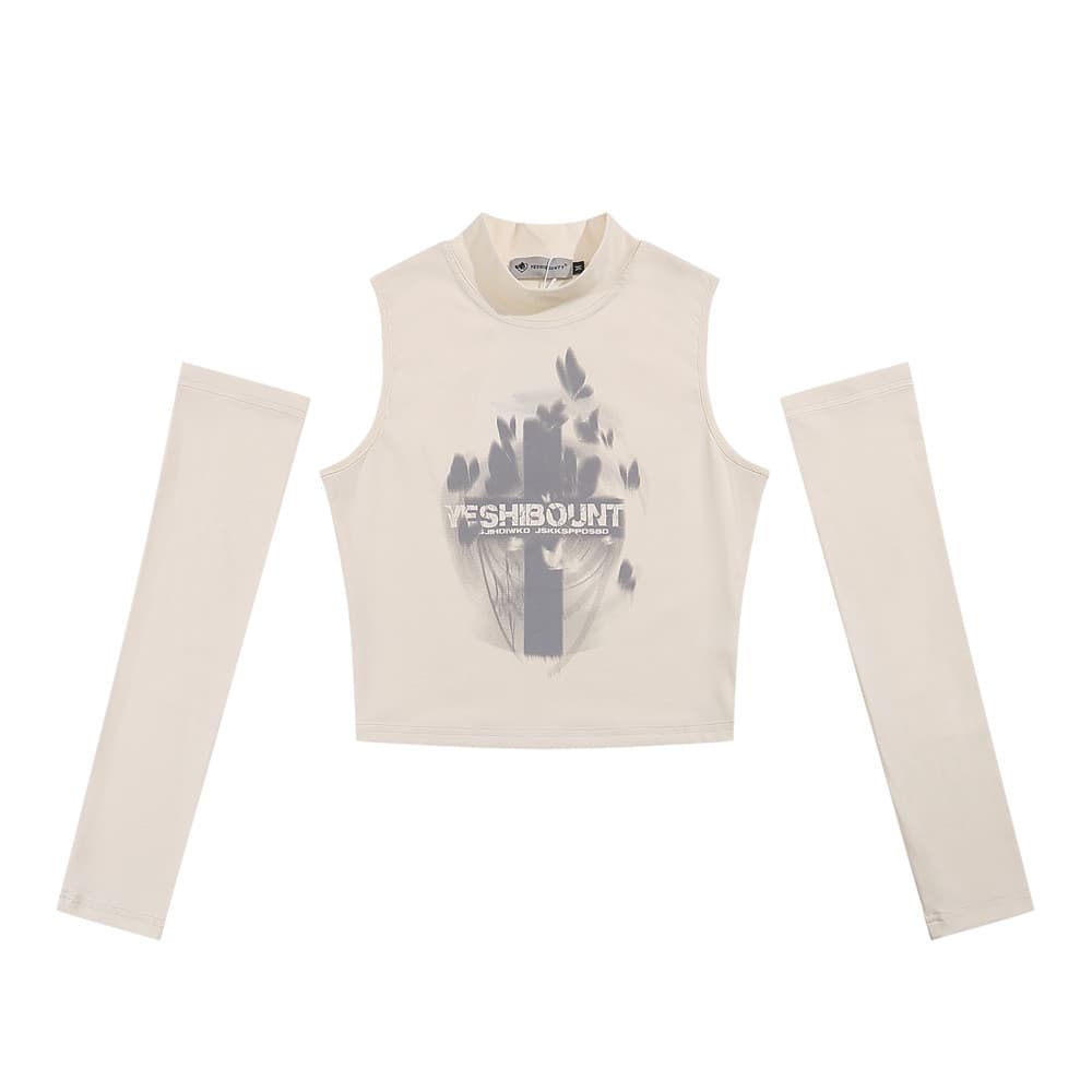 Blusa casual estampada con letras para mujer
