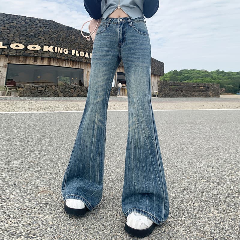 Pantalones acampanados retro americano para mujer