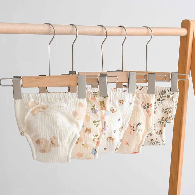 Pantalones de entrenamiento para bebé en algodón gasa puro