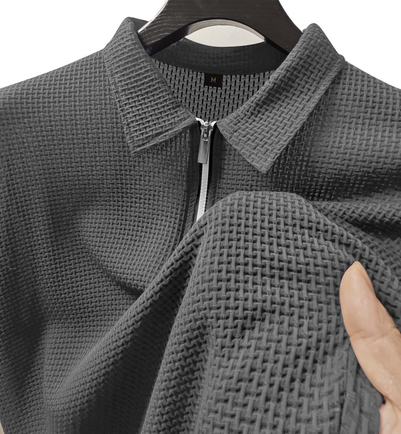Playera de hombre casual de nylon elástico y transpirable