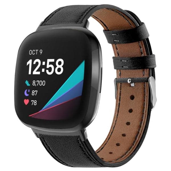 Correa de cuero para Fitbit Versa 3 y Sense