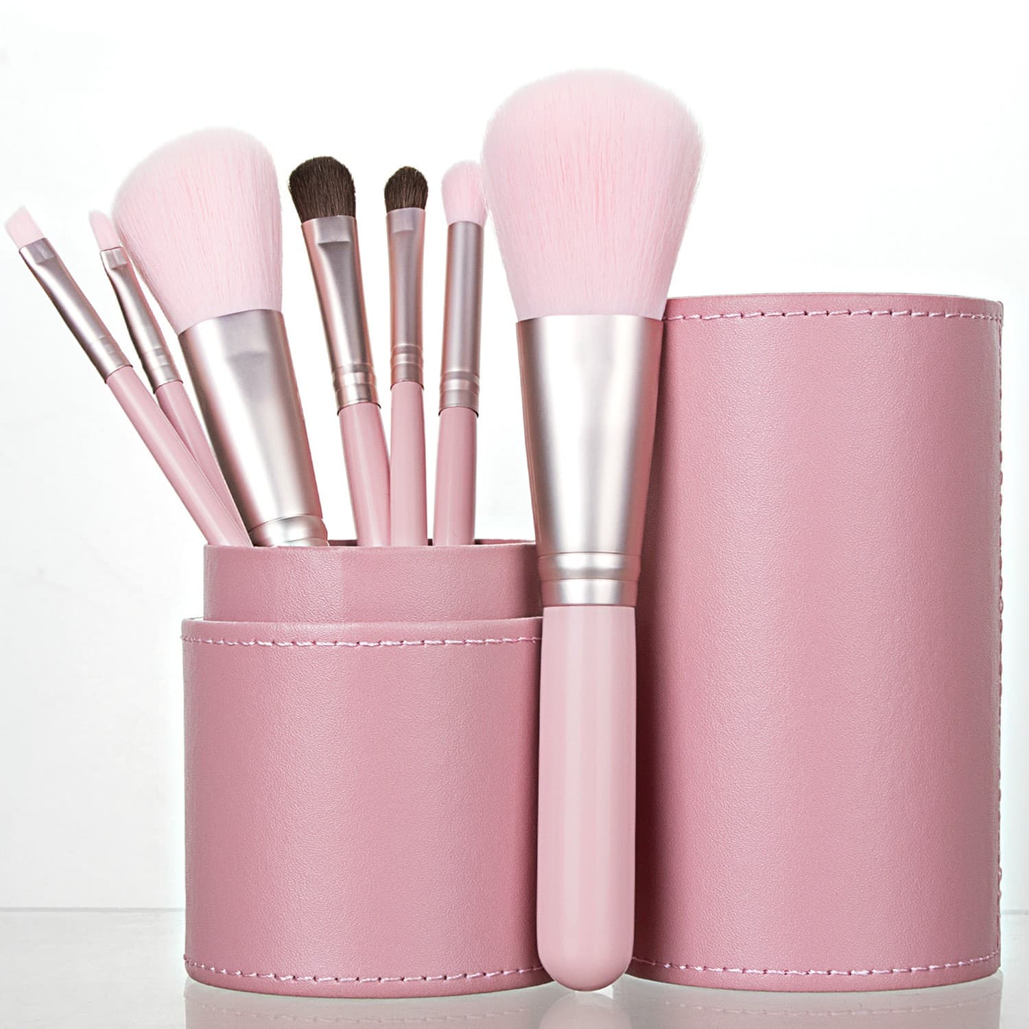 Juego portátil de 7 brochas de maquillaje