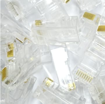 Conectores RJ45 dorados, paquete 1000 piezas