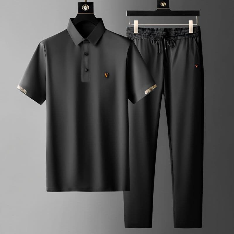 Traje casual hombre negocios manga corta elástico