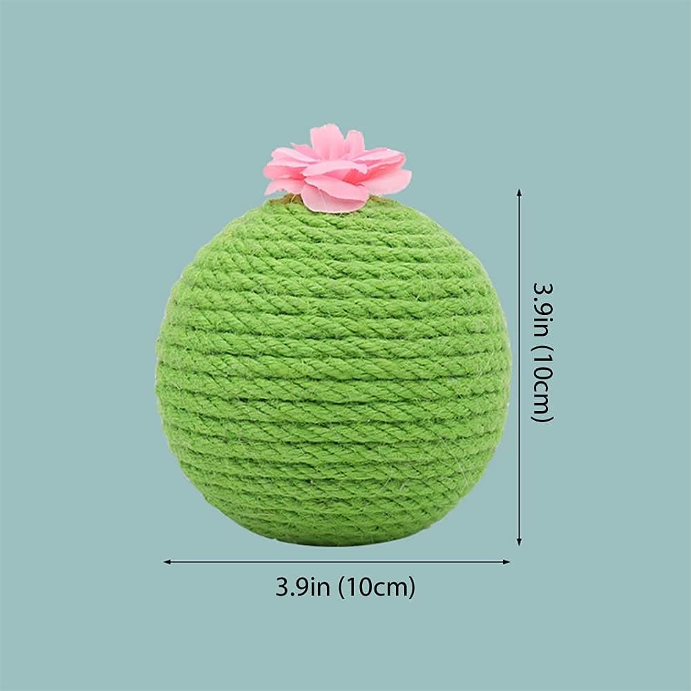 Juguete rascador para gatos con diseño de cactus