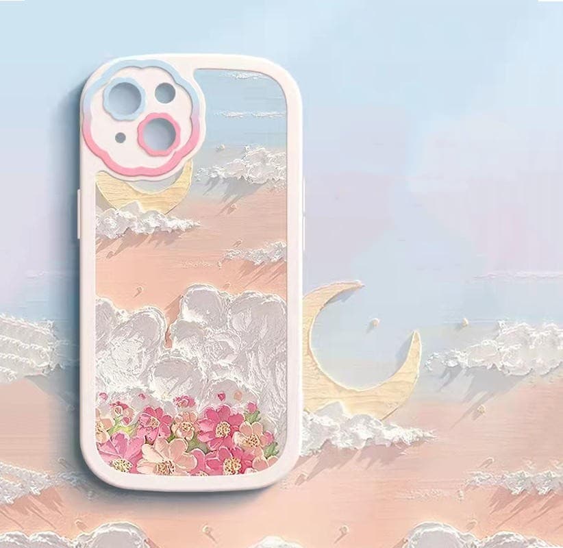 Funda teléfono óleo floral protectora