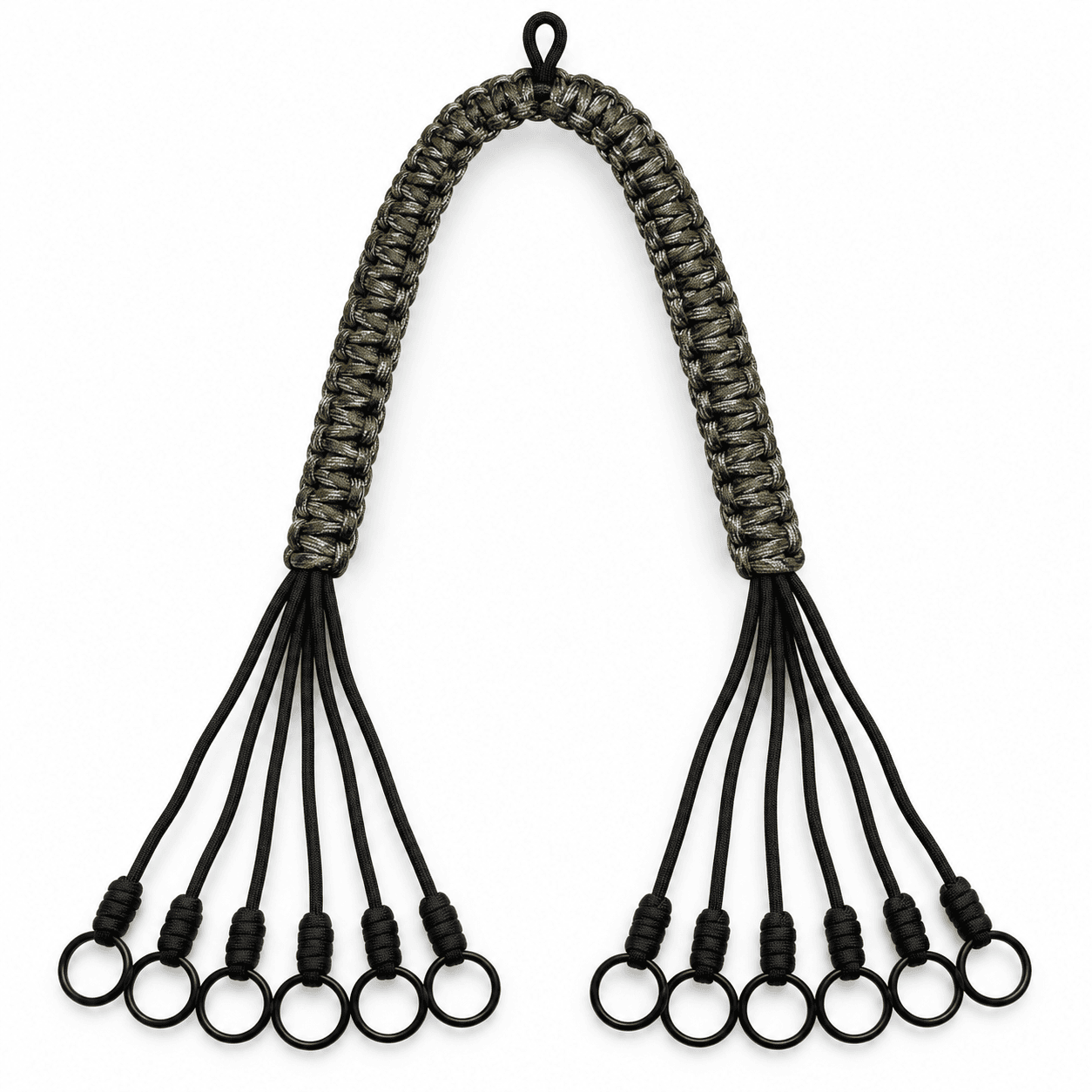 Cordón de caza con anillas de acero para aves