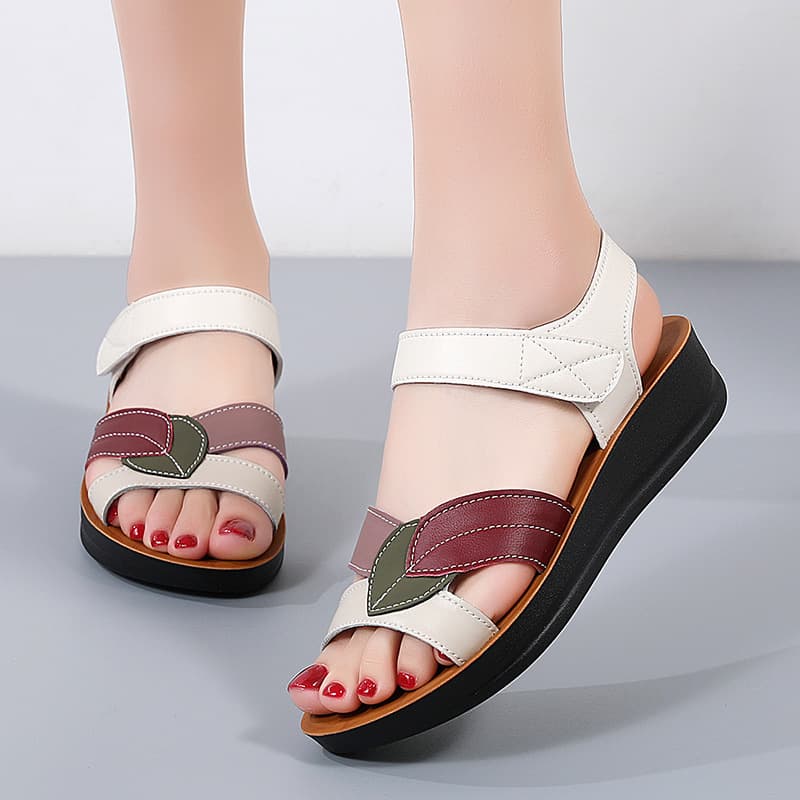 Sandalias playa mujer suela gruesa velcro antideslizante